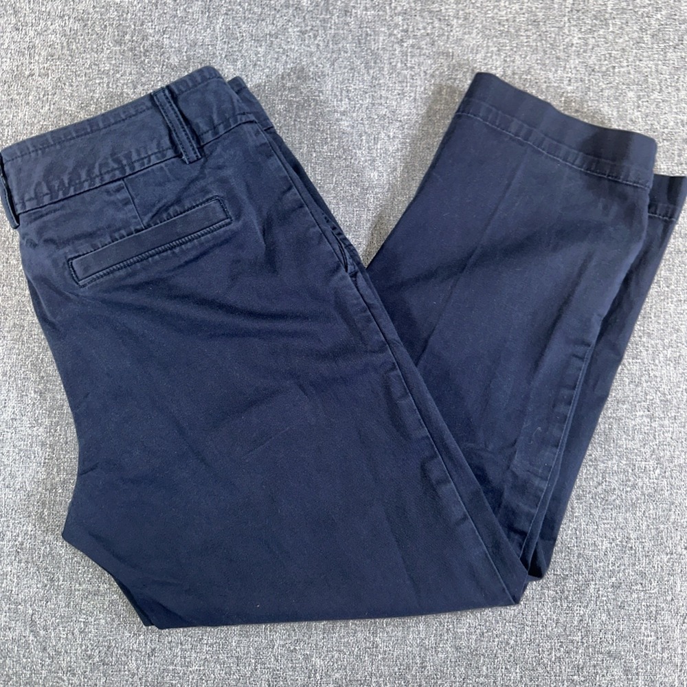 Banana Republic Womens Size 8 Navy Blue Stretch‎ Chino Pants Slim Fit